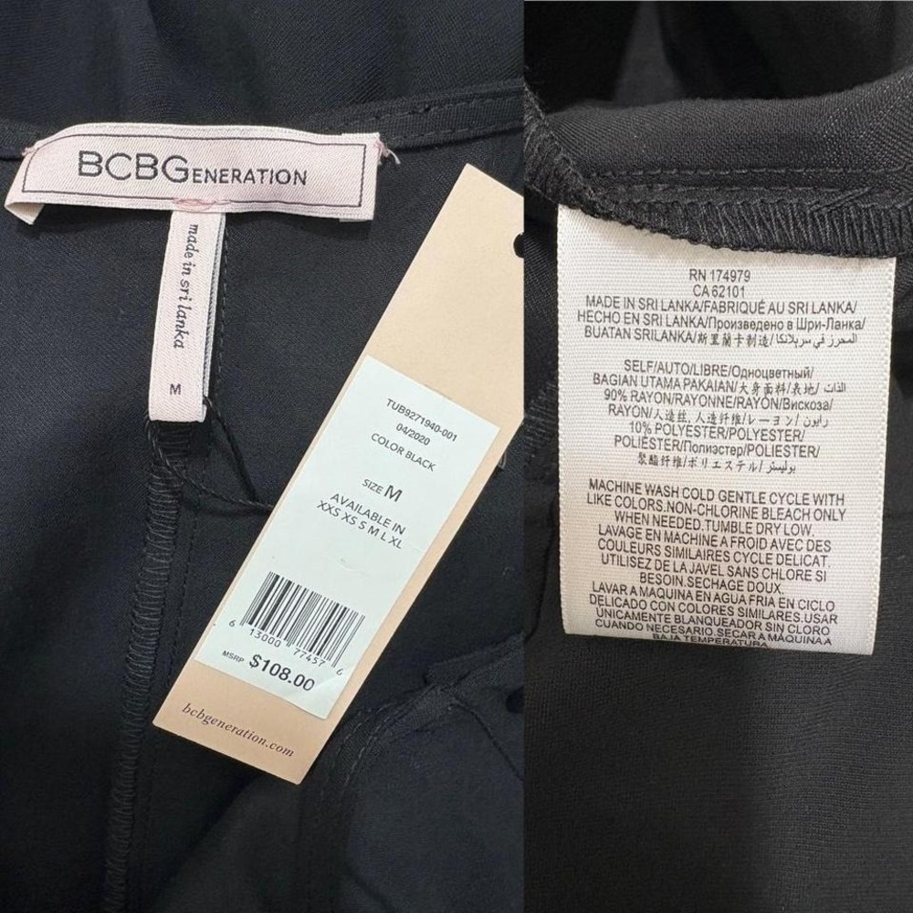 NWT BCBGENERATION Side Snapped Culotte Cottage core wide leg back Jumpsuit - Picture 8 of 8